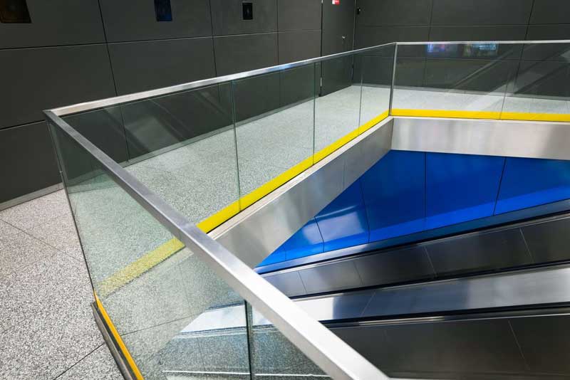 beltéri üvegkorlát