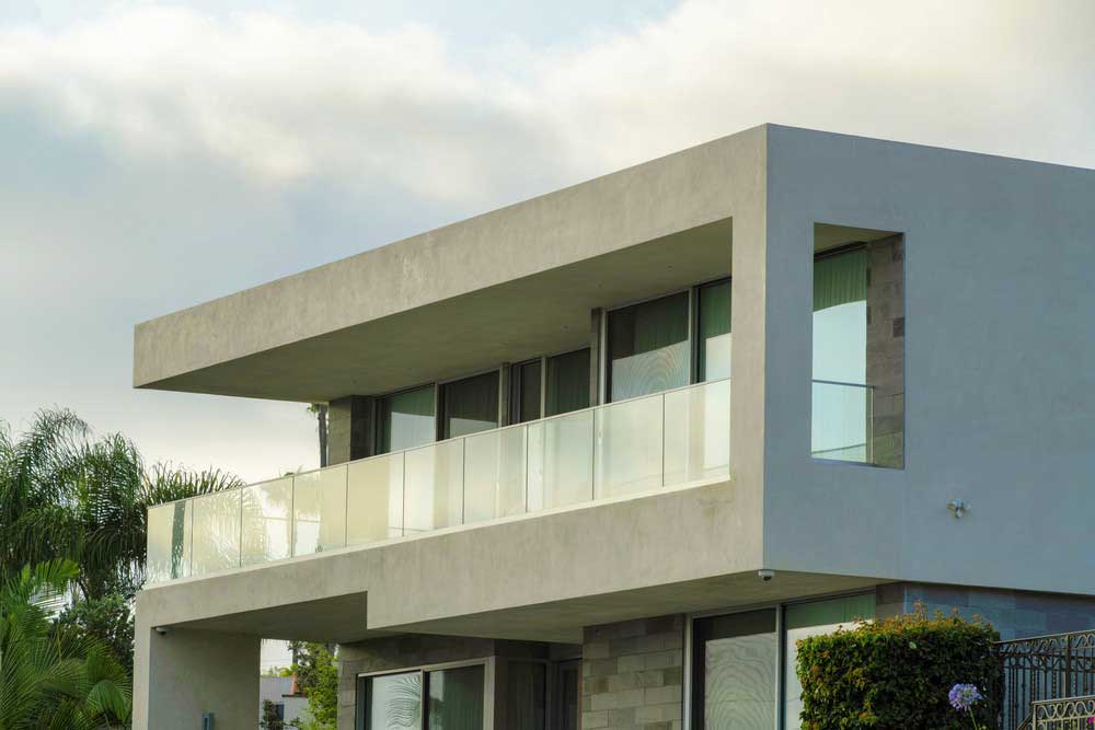 erkély üvegkorlát